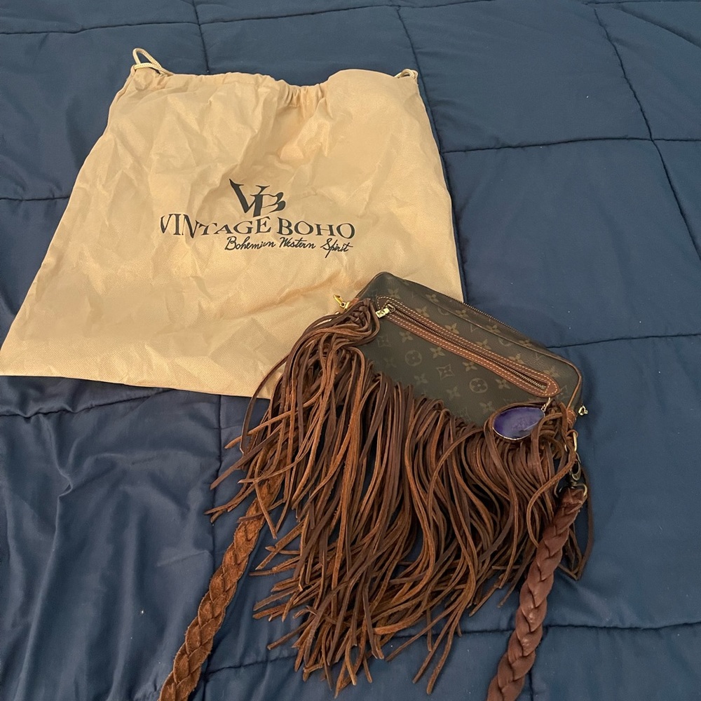 Vintage Boho Louis Vuitton Bag- revamped